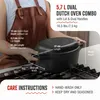 Victoria 38847 Dutch Oven Induktion Gusseisen Eingebrannte Produktbild-Vorschau 5