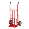 A red hand truck with two wheels and black handles, shown against a white background. Podgląd zdjęcia produktu