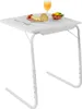 A white adjustable table with food and a drink on it. Anteprima dell’immagine prodotto