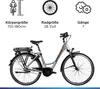 Product information and image of an electric bicycle. Produktbild-Vorschau