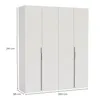 AX LIVING Armoire Omodeo, largeur 200 cm – Finition noyer Voir les images du produit 6