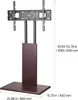 A TV stand with dimensions indicated. Produktbild-Vorschau