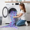Meerjungfrau Decke Schwanz Kuscheldecke Kinder Mädchen Lila Produktbild-Vorschau 7