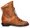 Laura Vita Damen Stiefelette Leder mit Blumenmuster Produktbild-Vorschau 5