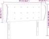 vidaXL Kopfteil mit Ohren Dunkelgrau 93x23x78/88 cm Samt -  Produktbild-Vorschau 10