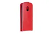 A red flip cover case for a smartphone is shown against a white background. Náhľad obrázku produktu