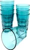 8 Verres à boire en plastique - 390 ml - bleu transparent - Voir les images du produit 1