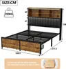 Lit Double Avec Rangement160x200cm, Port USB Éclairage LED Voir les images du produit 6