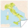 MuchoWow® Poster Karte - Italien - Grün 75x75 cm - Wand Produktbild-Vorschau 1