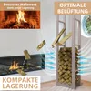 Kaminholzregal innen + außen Metall verzinkt 40x25x150 Produktbild-Vorschau 4