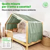 Cielo letto a casetta 135x360 cm eucalipto senza Anteprima dell’immagine prodotto 4