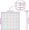 vidaXL Griglia Silver 40 x 40 x 2 cm Acciaio zincato a Anteprima dell’immagine prodotto 7