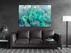 Italienischer Leinwand Leinwandbild - Turquoise Leaves (1 Produktbild-Vorschau 2