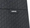 A close-up view of a black mesh speaker with a Loewe logo tag. Produktbild-Vorschau