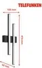 Telefunken LED buitenlamp, wandlamp, zwart, IP44, 2 x 8W, Productafbeelding-voorbeeld 7