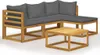 set da giardino 5 pezzi con cuscini in legno massiccio di Anteprima dell’immagine prodotto 8