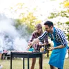 Záhradný stôl Relaxdays, vzhľad dreva, hranatý skladací Náhľad obrázku produktu 6