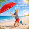 2x Sonnenschirm Strandschirm Garten Balkon Strand Schirm Produktbild-Vorschau 6