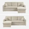 sweeek - Ecksofa mit Schlaffunktion, Cord-Bezug, breit Produktbild-Vorschau 2