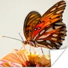 MuchoWow® Poster Schmetterling - Orange - Blume - Insekten Produktbild-Vorschau 1