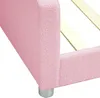 OKWISH Lit simple 90x200 cm Rembourré en velours - Rose Voir les images du produit 9