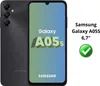 A Samsung Galaxy A05s smartphone is shown, with text and a checkmark icon. Produktbild-Vorschau