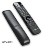 A black remote control and its cover are displayed on a white background. Produktbild-Vorschau