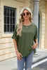 ASKSA Damen T-Shirt Sommer Kurzarm Oversized Rundhals Produktbild-Vorschau 2