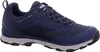 A side view of a navy blue and gray hiking shoe. Produktbild-Vorschau