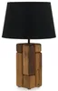 Tischlampe TAINA aus recyceltem Massivholz, Natur/Schwarz - Produktbild-Vorschau 2