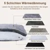 A cross-section diagram of a pet mat showing its five layers, with German text labels. Produktbild-Vorschau