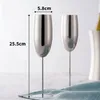 2 bicchieri da champagne in acciaio inox (250ml), bicchieri Anteprima dell’immagine prodotto 2