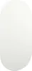 A white, oval-shaped mirror on a white background. Produktbild-Vorschau