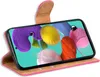A pink flip case for a smartphone is shown open, displaying the phone's screen. Produktbild-Vorschau