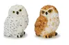 Two owl figurines on a white background. Produktbild-Vorschau
