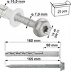Frameanker met spreidkop, 10x160 mm, met sleuf en Torx Productafbeelding-voorbeeld 4