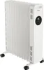 A white Midea oil-filled radiator with a digital display is shown against a white background. Produktbild-Vorschau