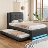Flieks Polsterbett 90x200cm mit Ausziehbett, Jugendbett Produktbild-Vorschau 2
