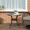 Gartentisch Beistelltisch rund wetterfest, Gussaluminium Produktbild-Vorschau 1