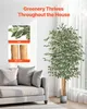 SucceBuy Ficus artificiel, 1,8 m, avec pot noir, plante Voir les images du produit 3