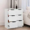 vidaXL Credenze 2 pz. Bianco 30x30x70 cm Materiale a base Anteprima dell’immagine prodotto 3