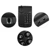 Close-up views of a black corded telephone, highlighting its keypad, phone jack, and side switches. Podgląd zdjęcia produktu
