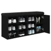 vidaXL Ławka pod buty czarna 102x32x50 cm Materiał Podgląd zdjęcia produktu 4