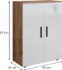 Meuble salle de bain Vicco Irma Blanc brillant/Chêne doré Voir les images du produit 3