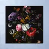 Wanduhr Echt-Glas-Küchenuhr Holländische Blumen Quarz 30x30 Produktbild-Vorschau 1