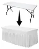Tischtuch Rechteckig 180cm Mit Sockel, Schabracke, weiß Produktbild-Vorschau 4