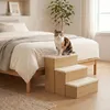 Relaxdays Honden trap, 3 treden, met opbergruimte, hoogte x Productafbeelding-voorbeeld 3