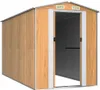 vidaXL Geräteschuppen Hellbraun 192x357x223 cm Verzinkter Produktbild-Vorschau 3