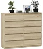 Komoda 160 cm 10 zásuvek skříňka FRAMIRE R-160-S10 sonoma Náhled obrázku produktu 2