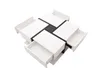Couchtisch( 78*78*36cm,Weiss)Tisch mit 4 Schubladen, Produktbild-Vorschau 5